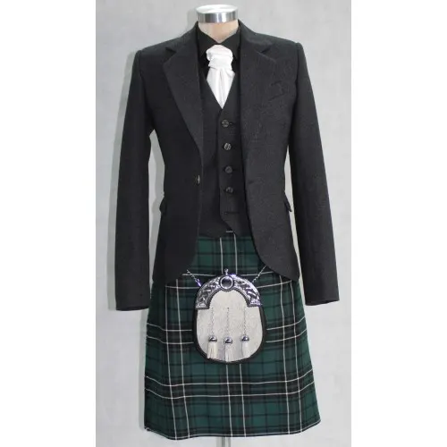Lovat Green Tweed Argyll Jacket & 5-Button Vest